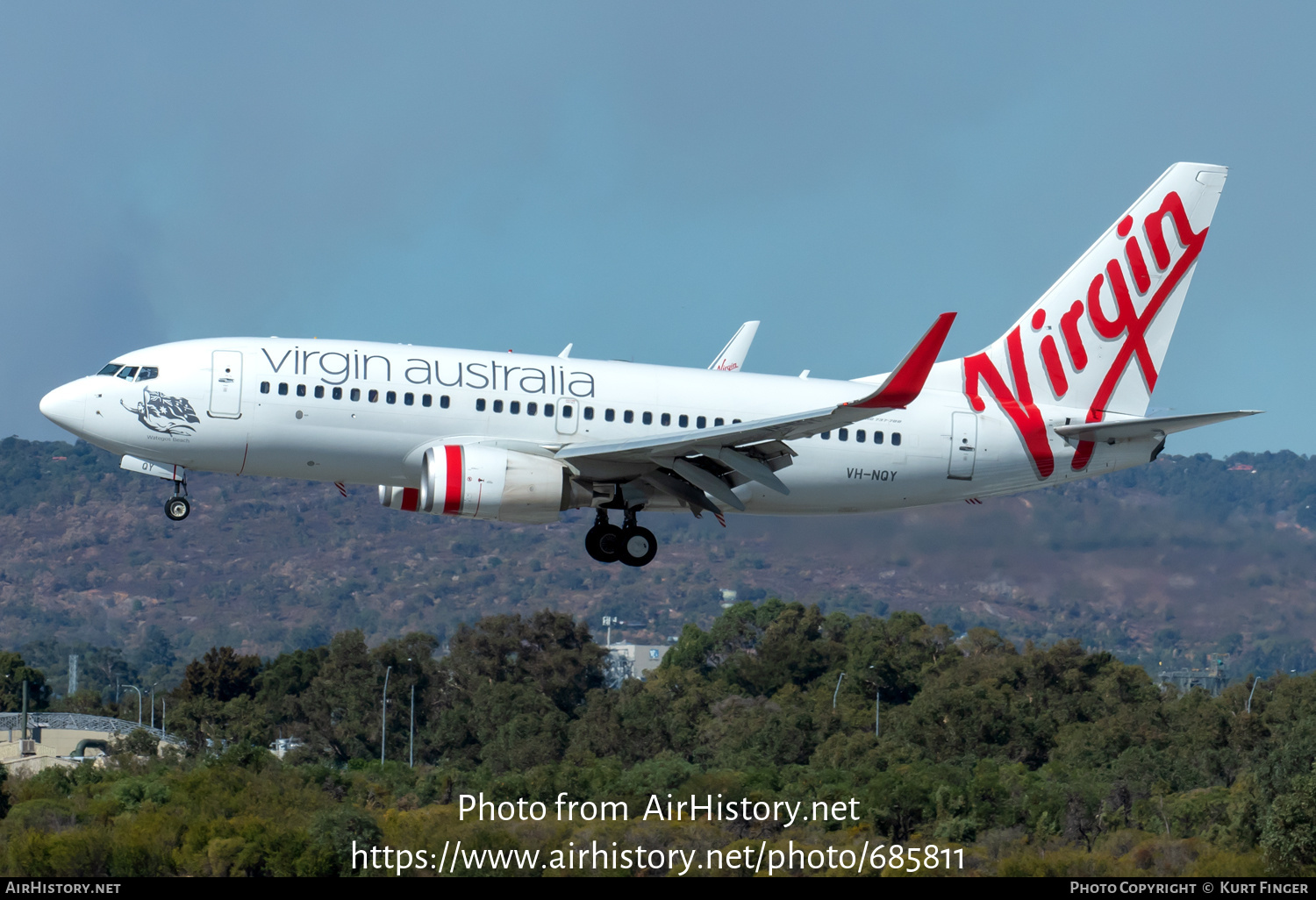 Aircraft Photo of VH-NQY | Boeing 737-7K2 | Virgin Australia Airlines | AirHistory.net #685811