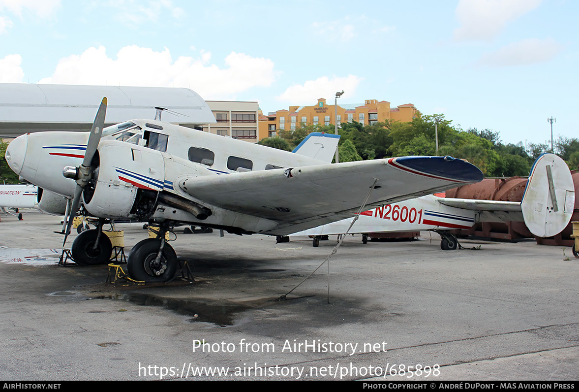 Aircraft Photo of N26001 | Beech UC-45J Expeditor | George T. Baker Aviation School | AirHistory.net #685898