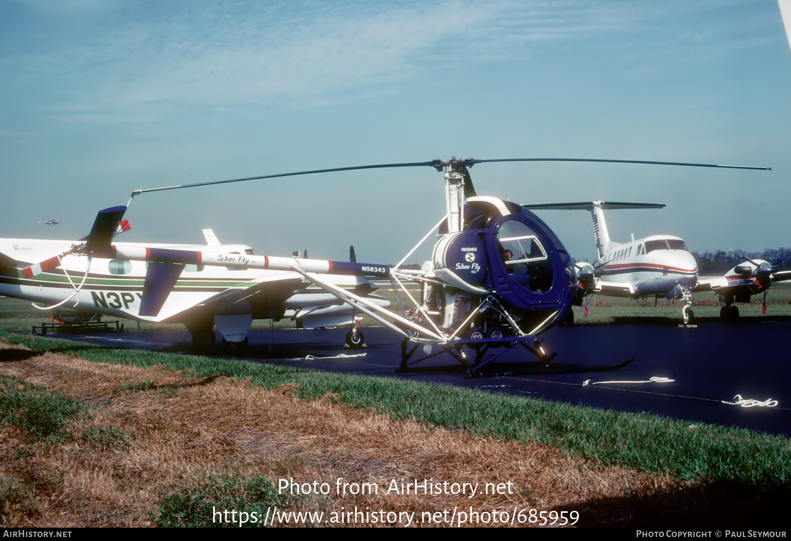 Aircraft Photo of N58343 | Hughes 269C | Shoe Fly | AirHistory.net #685959