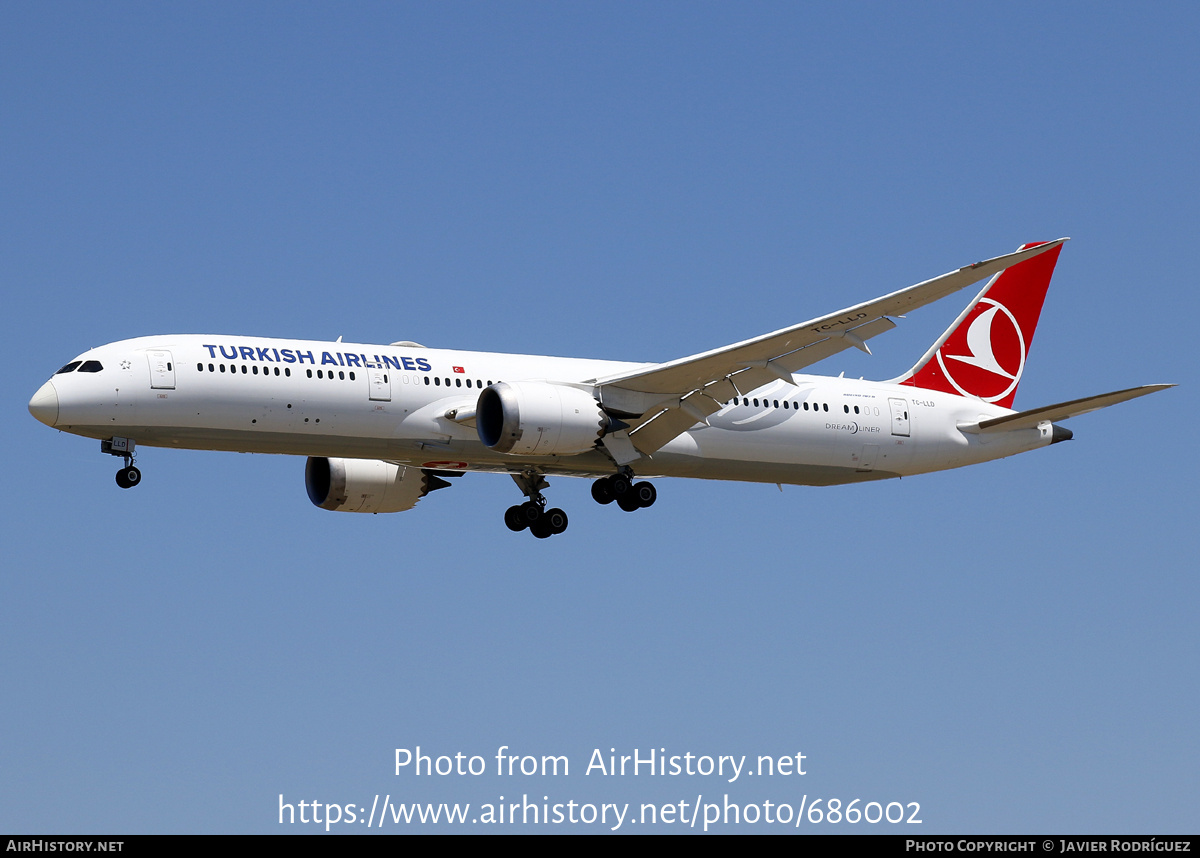 Aircraft Photo of TC-LLD | Boeing 787-9 Dreamliner | Turkish Airlines | AirHistory.net #686002