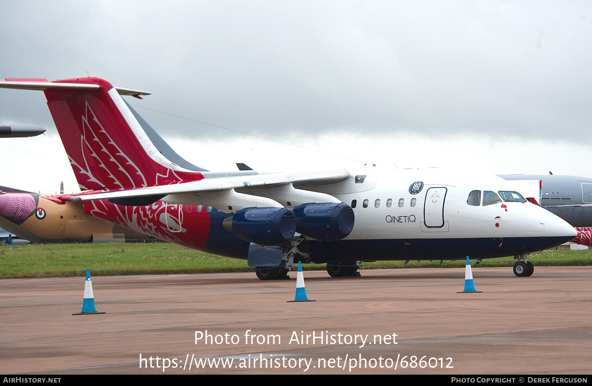 Aircraft Photo of G-ETPK | British Aerospace Avro 146-RJ70 | QinetiQ | AirHistory.net #686012