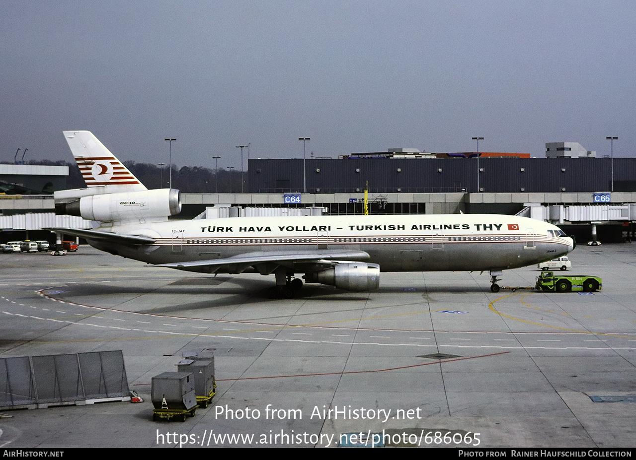 Aircraft Photo of TC-JAY | McDonnell Douglas DC-10-10 | THY Türk Hava Yolları - Turkish Airlines | AirHistory.net #686065