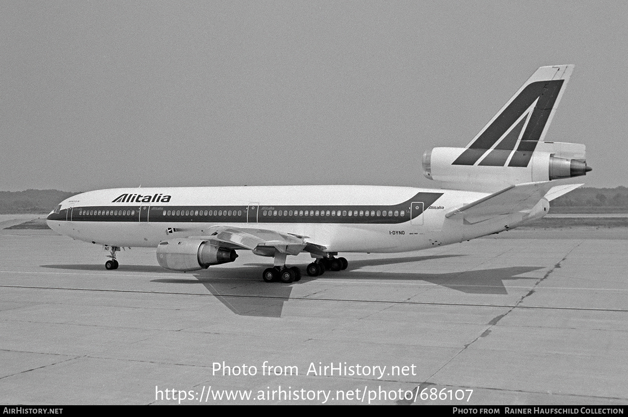 Aircraft Photo of I-DYNO | McDonnell Douglas DC-10-30 | Alitalia | AirHistory.net #686107