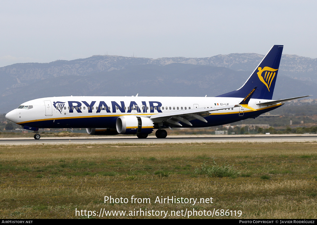 Aircraft Photo of EI-IJF | Boeing 737-8200 Max 200 | Ryanair | AirHistory.net #686119