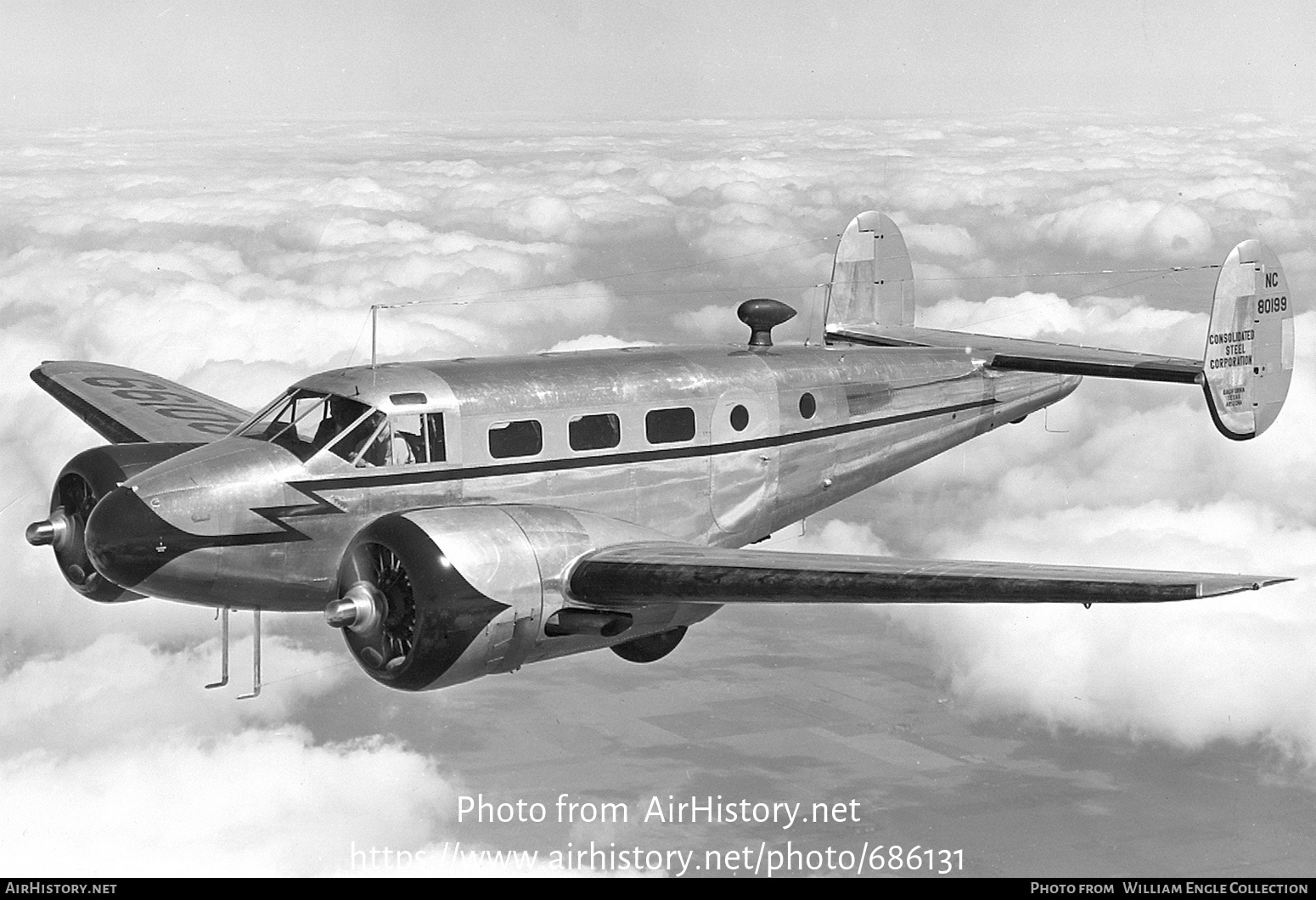 Aircraft Photo of NC80199 | Beech D18S | Consolidated Steel Corp ...