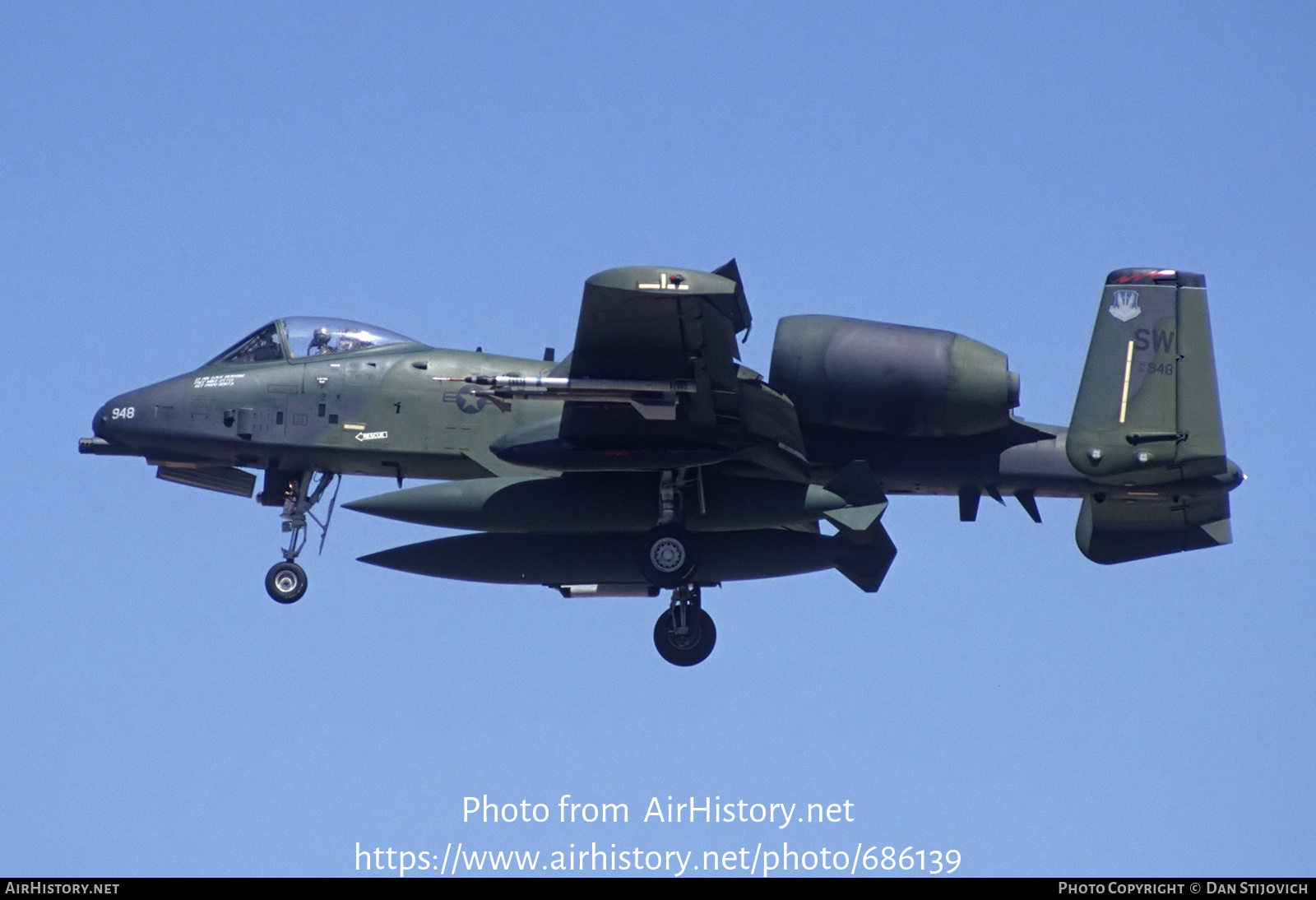 Aircraft Photo of 81-0948 / AF81-948 | Fairchild A-10A Thunderbolt II | USA - Air Force | AirHistory.net #686139