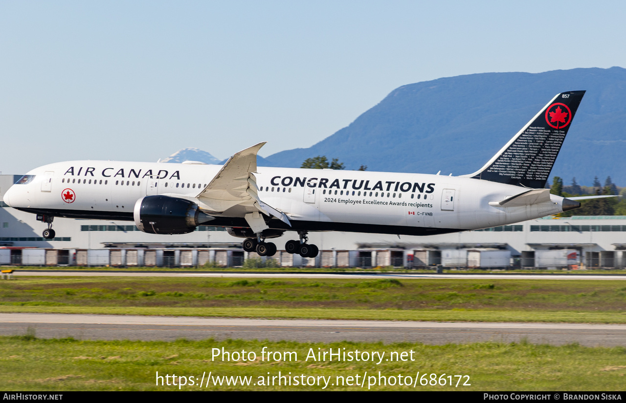 Aircraft Photo of C-FVNB | Boeing 787-9 Dreamliner | Air Canada | AirHistory.net #686172