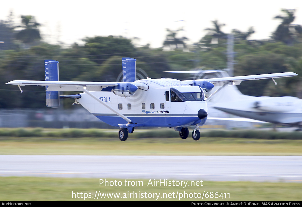 Aircraft Photo of N78LA | Short SC.7 Skyvan 3-100 | Skydive Suffolk | AirHistory.net #686411