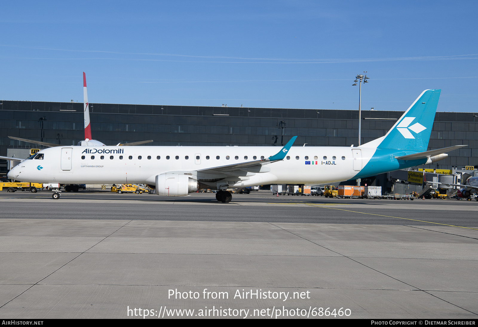 Aircraft Photo of I-ADJL | Embraer 195LR (ERJ-190-200LR) | Air Dolomiti | AirHistory.net #686460