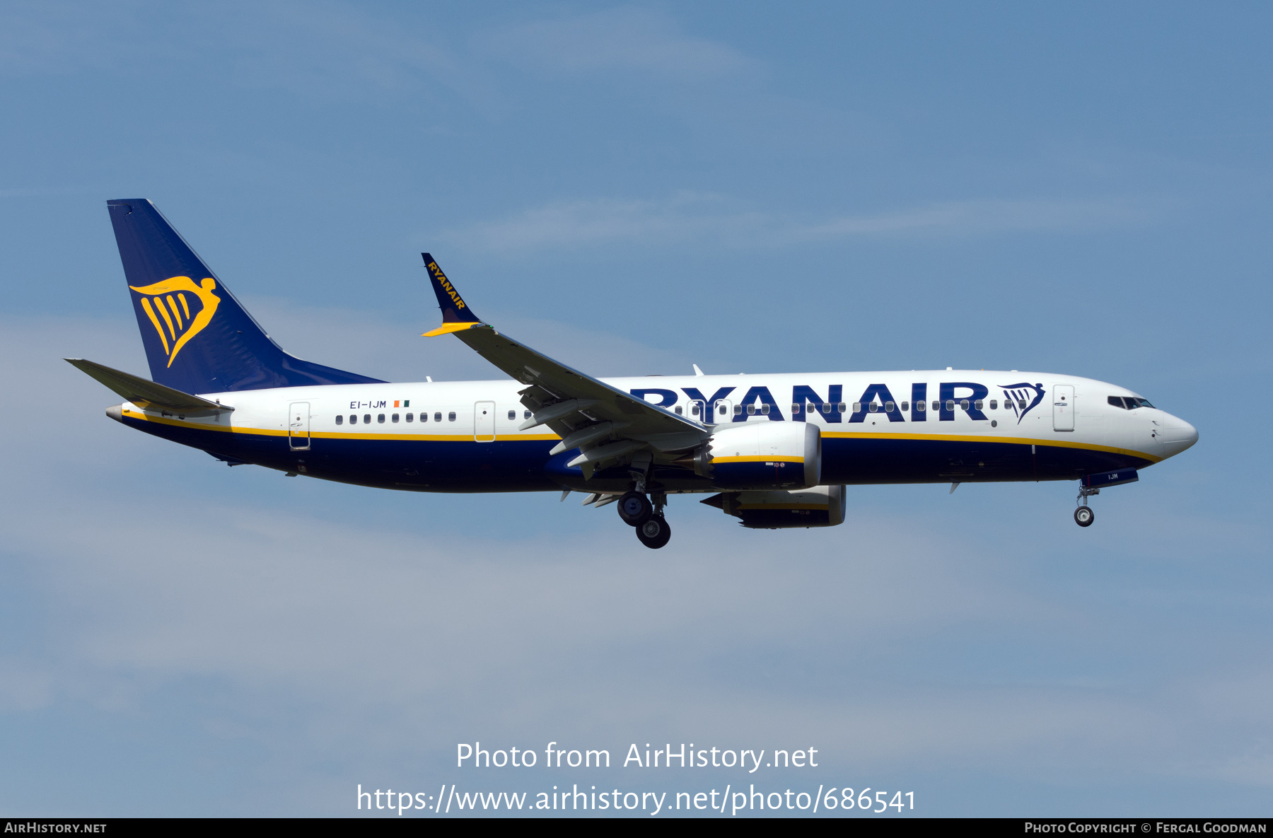 Aircraft Photo of EI-IJM | Boeing 737-8200 Max 200 | Ryanair | AirHistory.net #686541