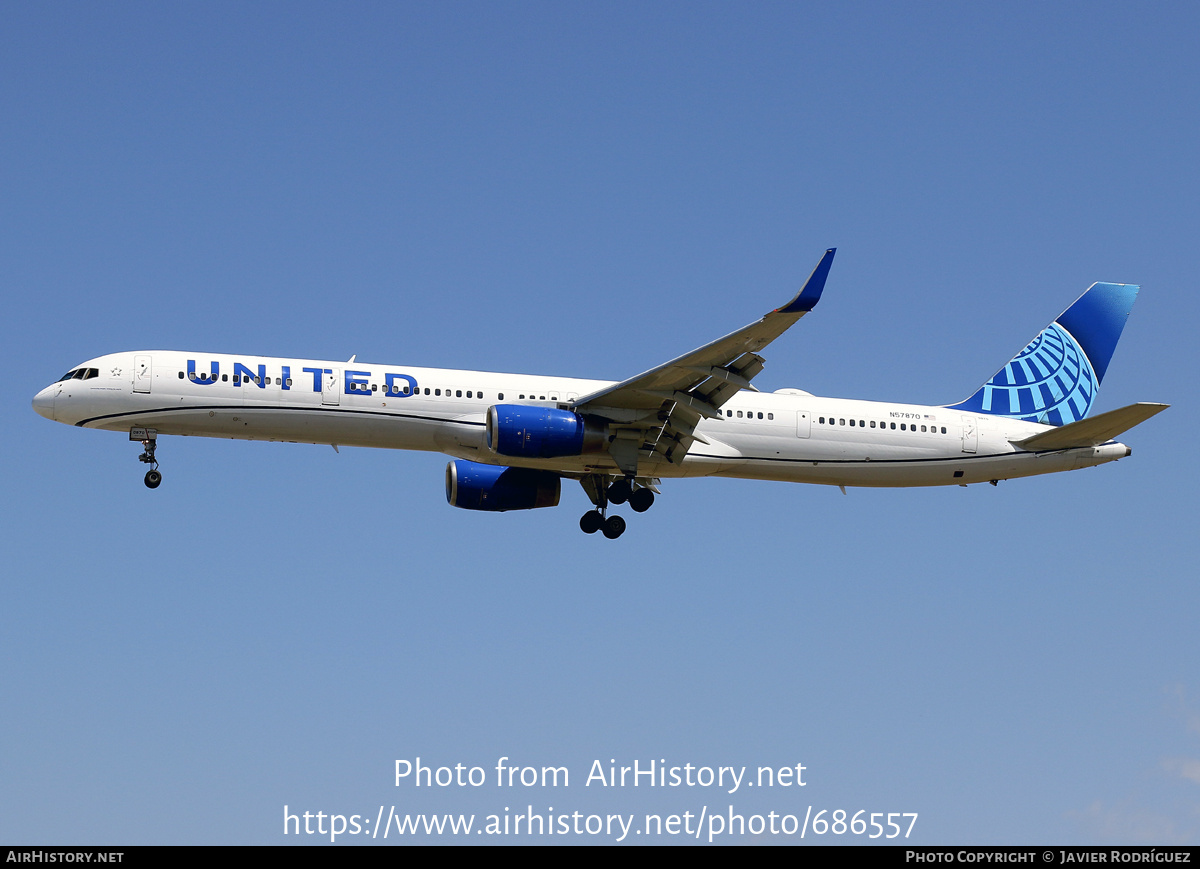Aircraft Photo of N57870 | Boeing 757-33N | United Airlines | AirHistory.net #686557