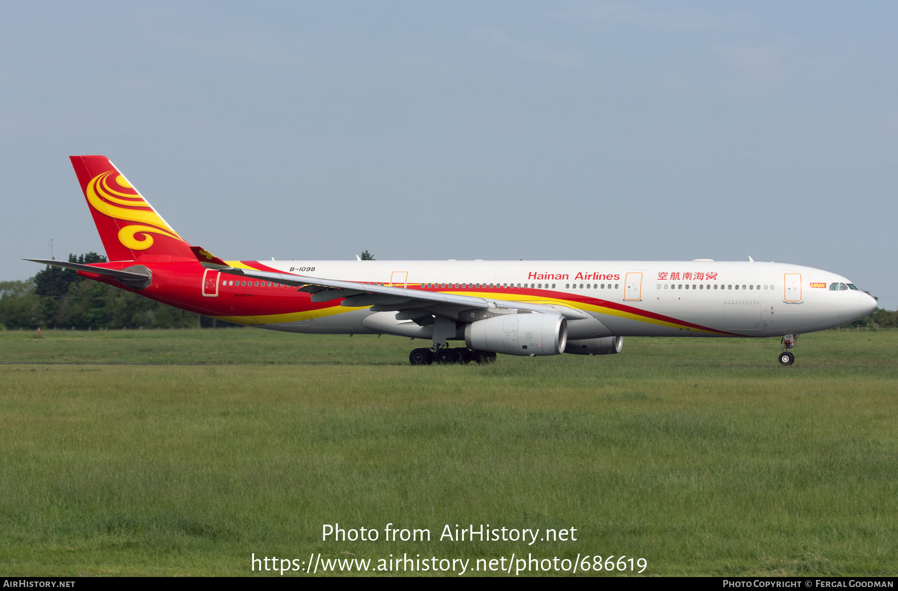 Aircraft Photo of B-1098 | Airbus A330-343E | Hainan Airlines | AirHistory.net #686619