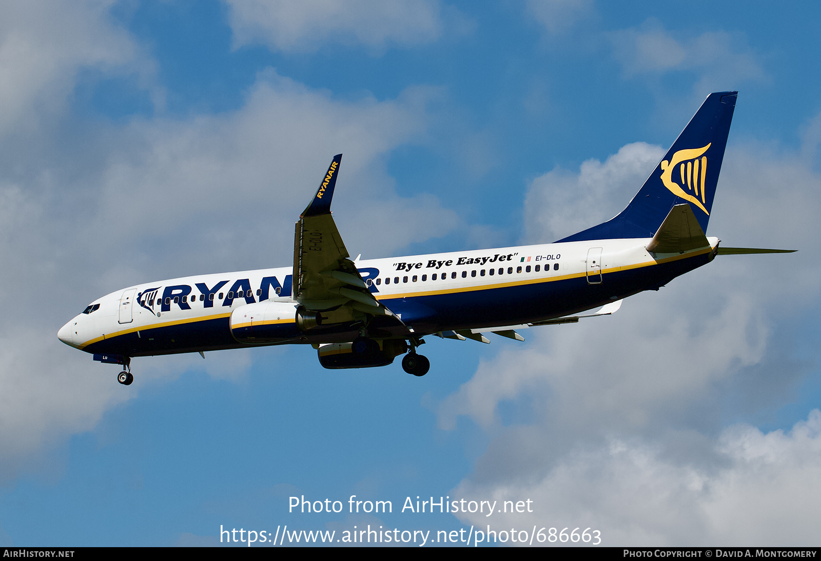 Aircraft Photo of EI-DLO | Boeing 737-8AS | Ryanair | AirHistory.net #686663