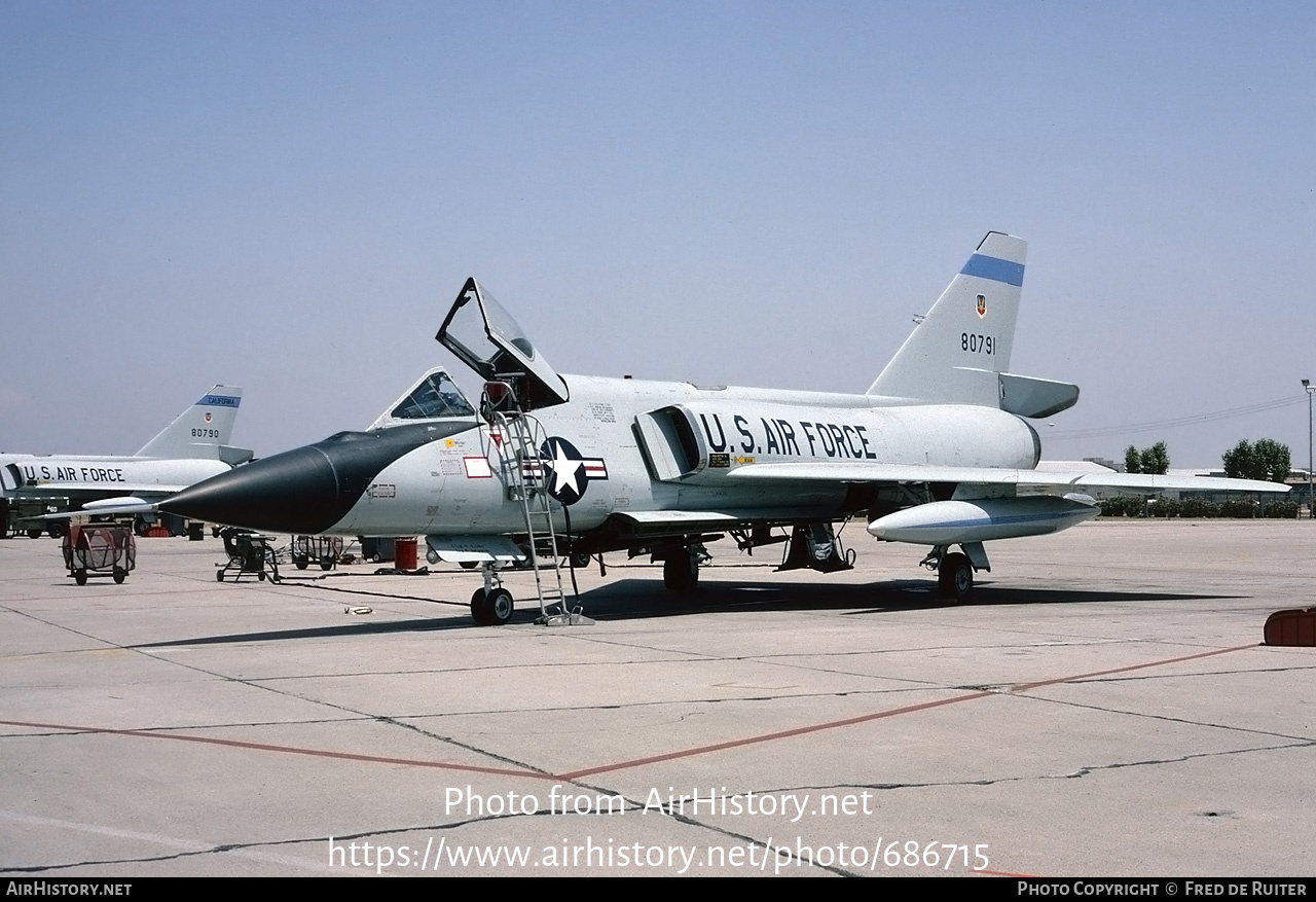 Aircraft Photo of 58-0791 / 80791 | Convair F-106A Delta Dart | USA - Air Force | AirHistory.net #686715