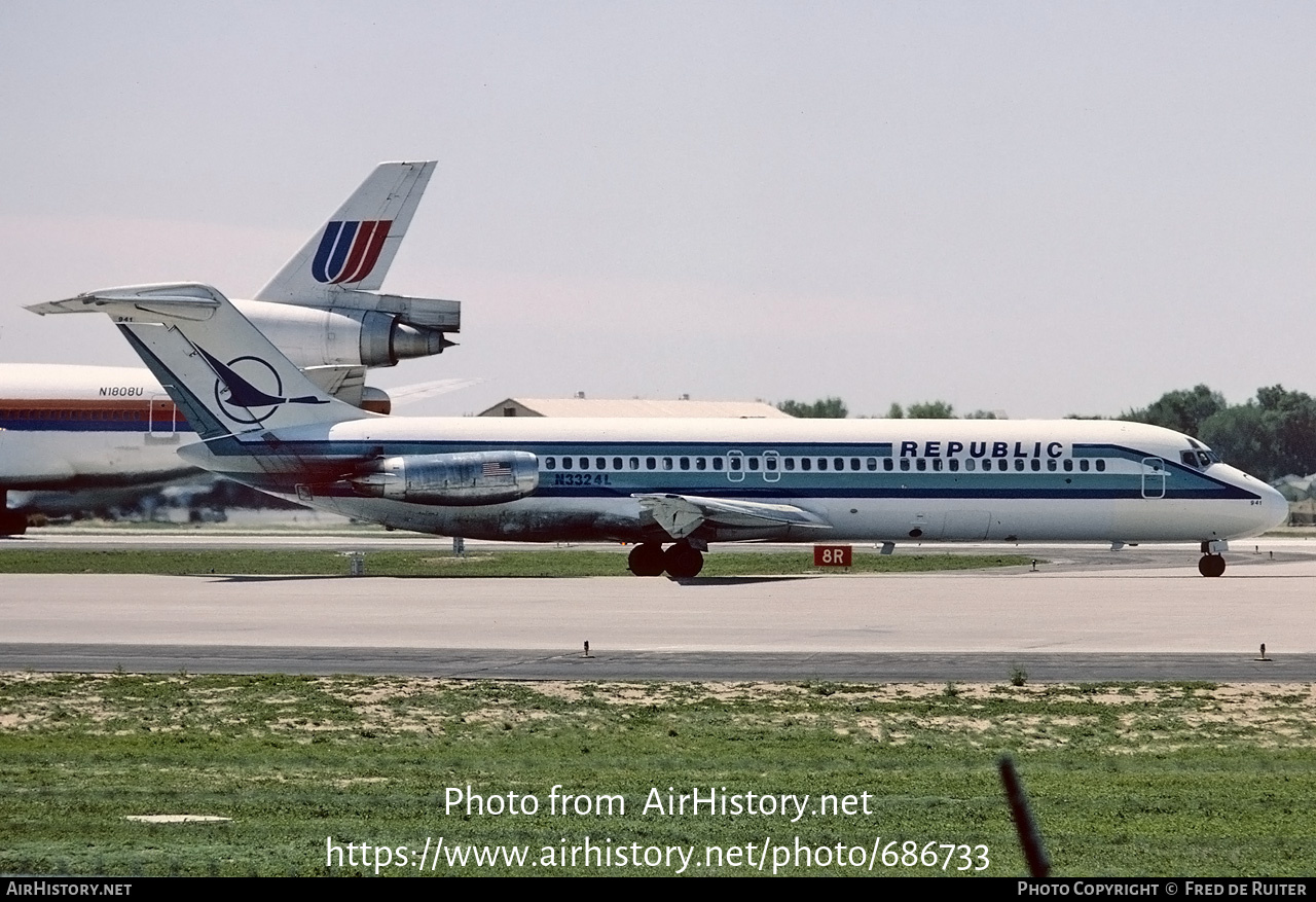 Aircraft Photo of N3324L | McDonnell Douglas DC-9-32 | Republic Airlines | AirHistory.net #686733