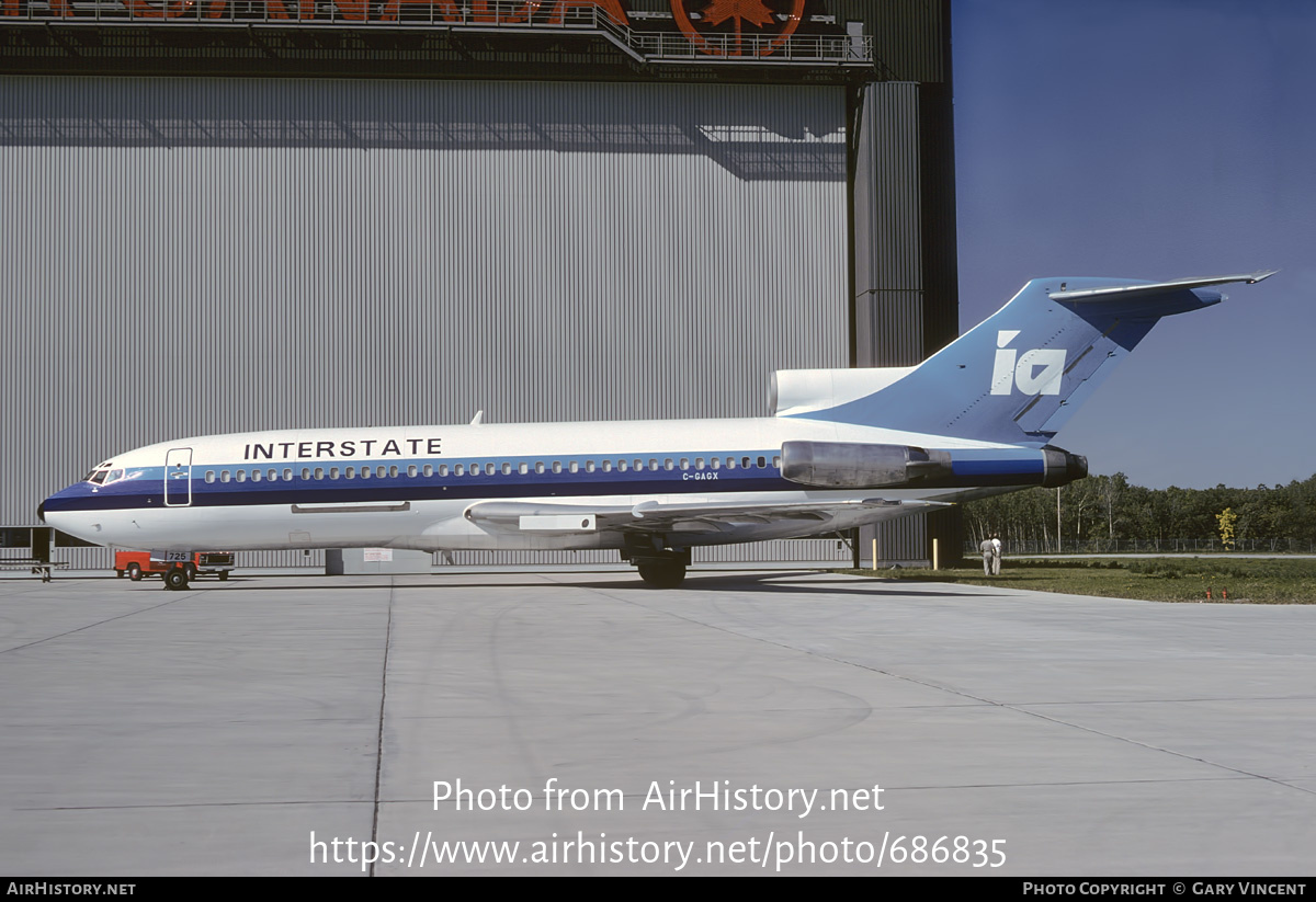 Aircraft Photo of C-GAGX | Boeing 727-22C | Interstate Airlines | AirHistory.net #686835