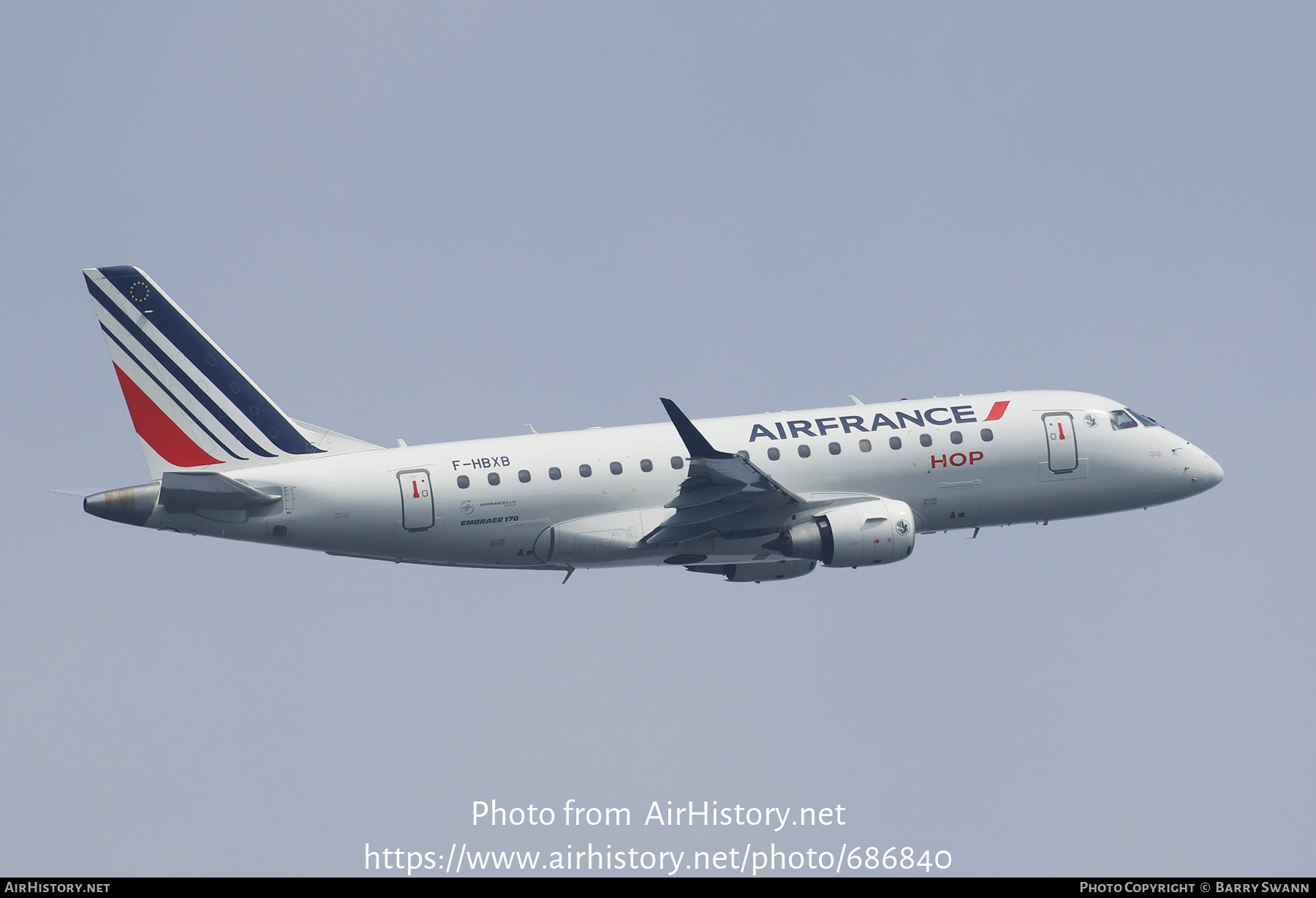 Aircraft Photo of F-HBXB | Embraer 170STD (ERJ-170-100STD) | Hop! | AirHistory.net #686840