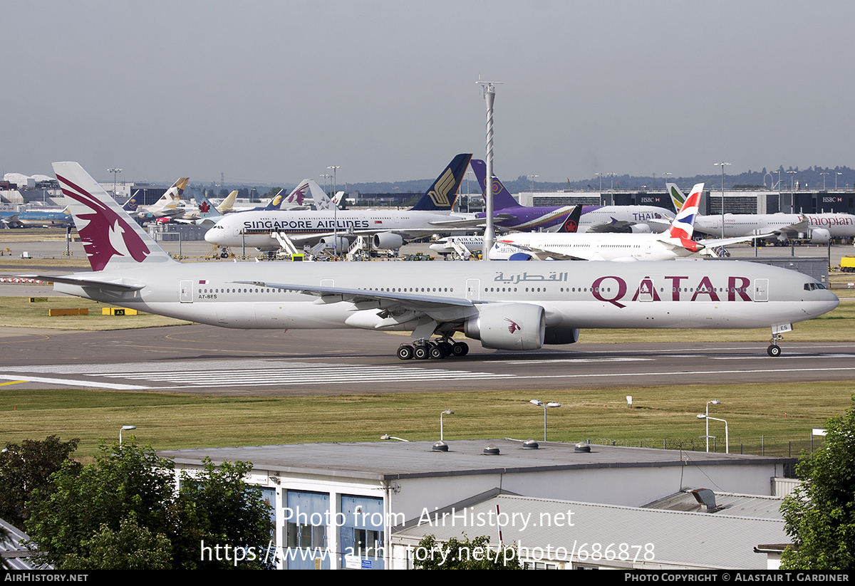 Aircraft Photo of A7-BES | Boeing 777-300/ER | Qatar Airways | AirHistory.net #686878