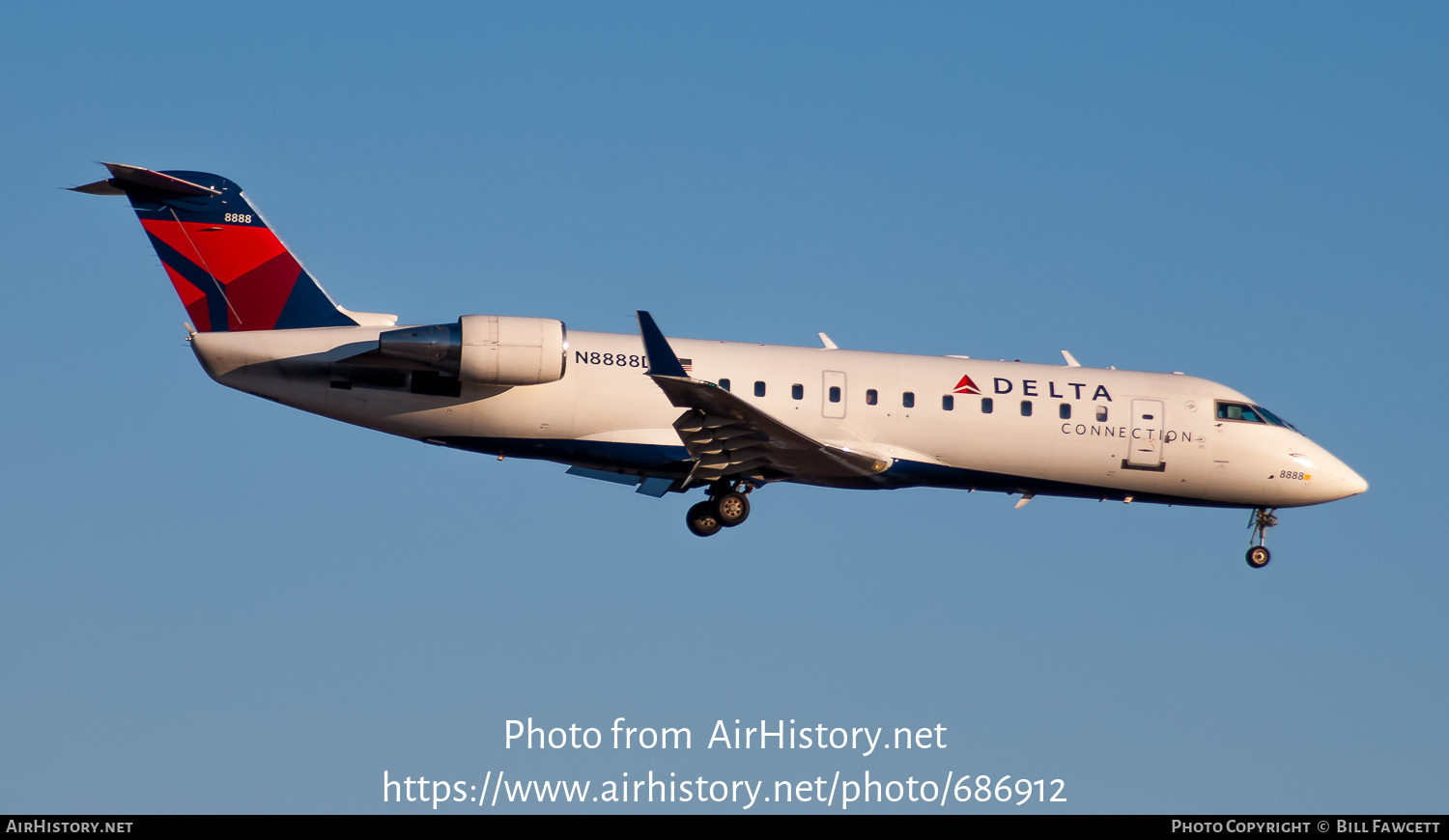 Aircraft Photo of N8888D | Bombardier CRJ-440 (CL-600-2B19) | Delta Connection | AirHistory.net #686912