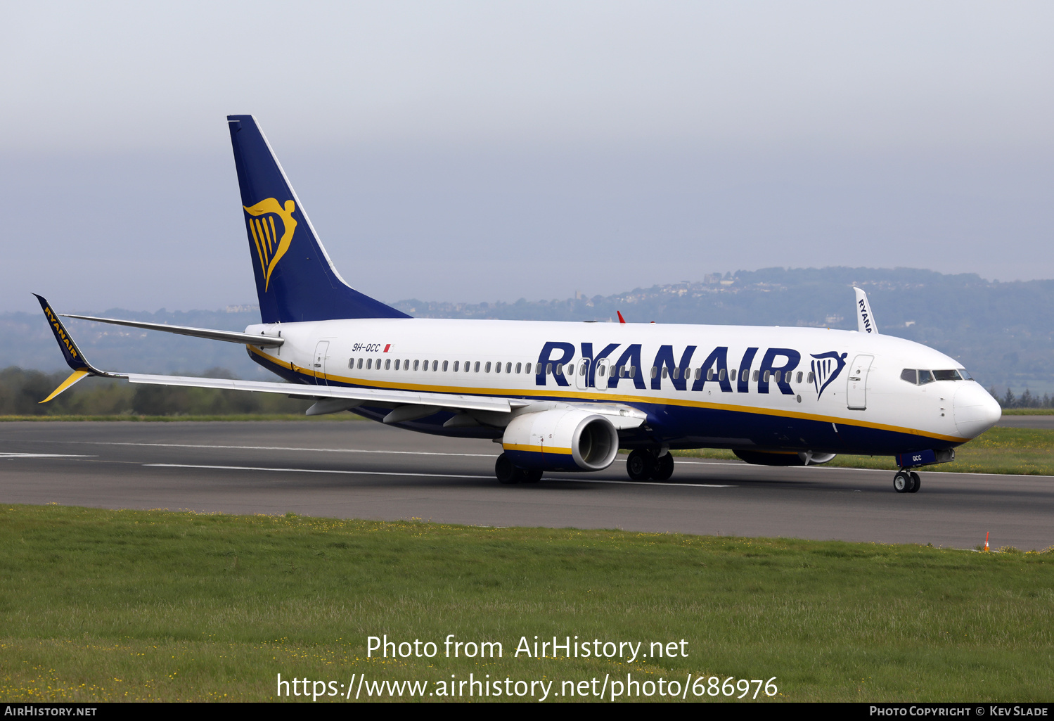 Aircraft Photo of 9H-QCC | Boeing 737-8AS | Ryanair | AirHistory.net #686976