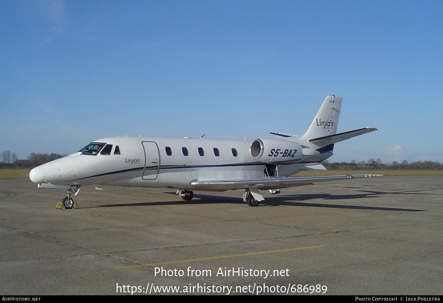 Aircraft Photo of S5-BAZ | Cessna 560XL Citation Excel | Linxair Business Airlines | AirHistory.net #686989