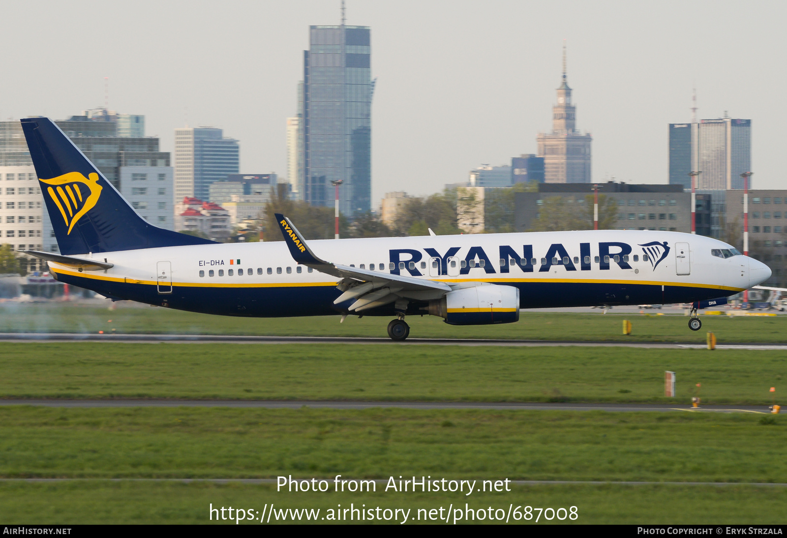 Aircraft Photo of EI-DHA | Boeing 737-8AS | Ryanair | AirHistory.net #687008