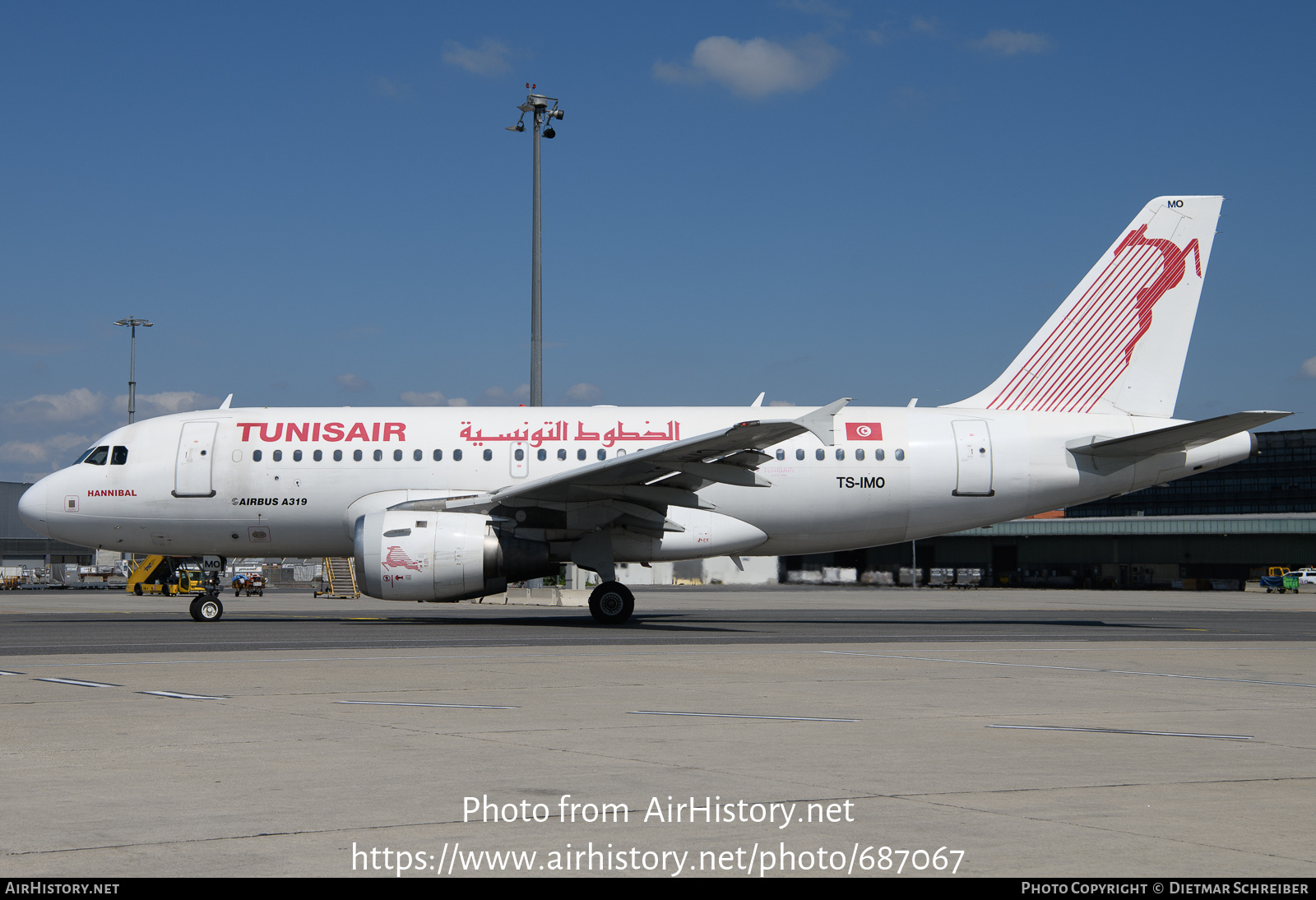 Aircraft Photo of TS-IMO | Airbus A319-114 | Tunisair | AirHistory.net #687067