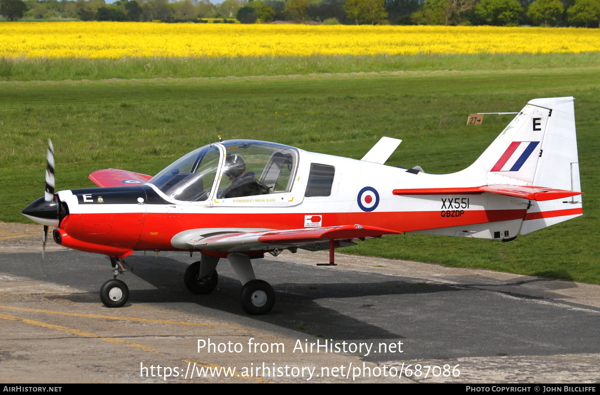 Aircraft Photo of G-BZDP / XX551 | Scottish Aviation Bulldog 120/121 | UK - Air Force | AirHistory.net #687086