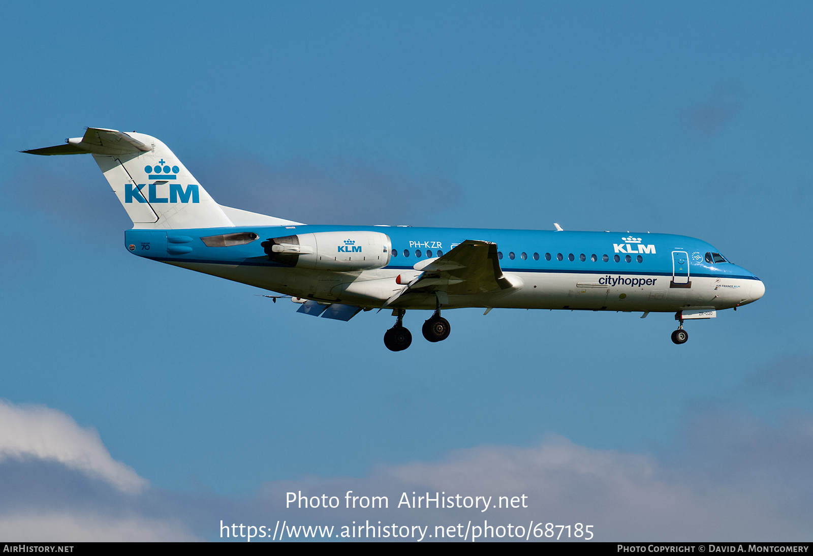 Aircraft Photo of PH-KZR | Fokker 70 (F28-0070) | KLM Cityhopper | AirHistory.net #687185