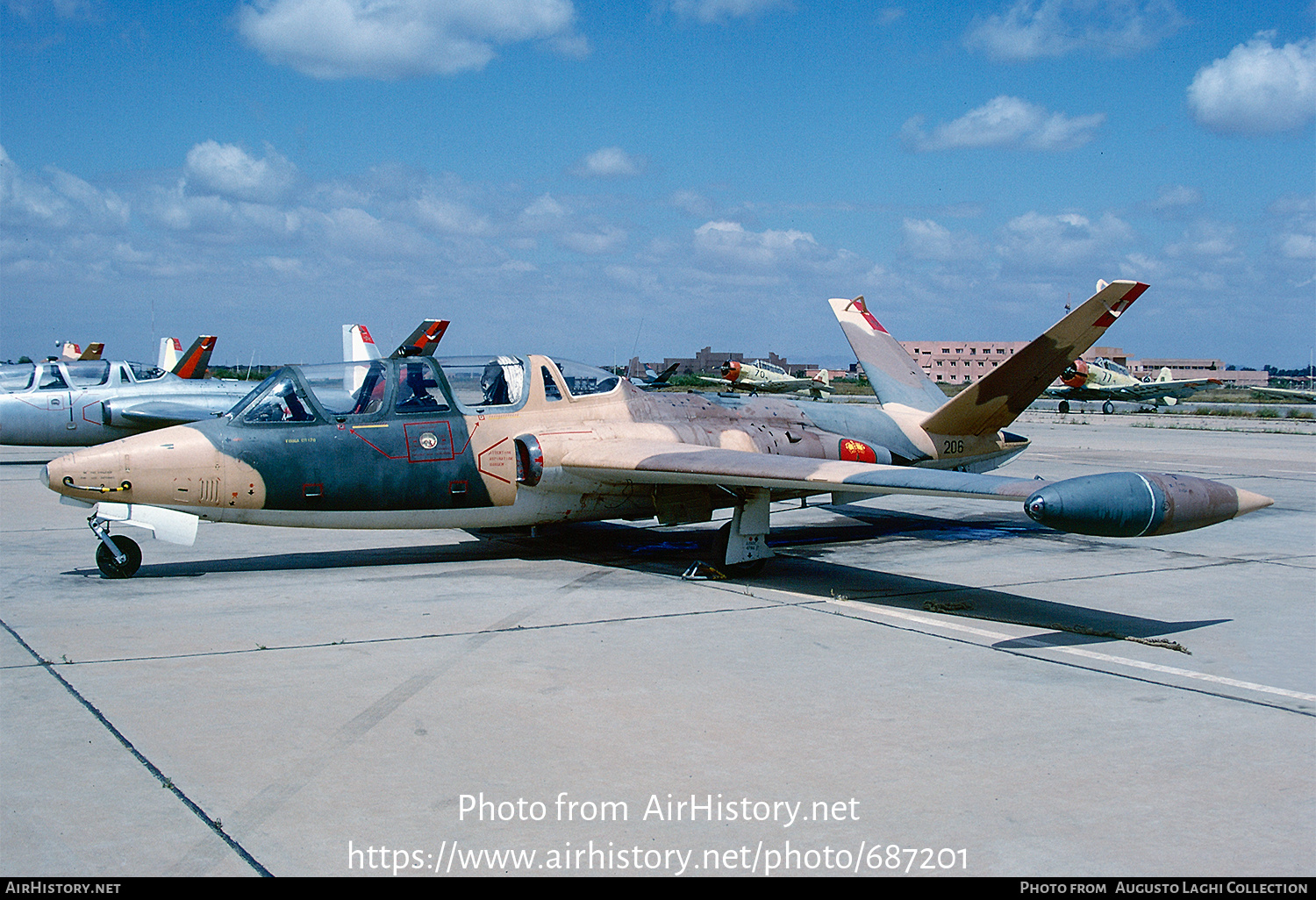 Aircraft Photo of 206 | Fouga CM-170 Magister | Morocco - Air Force | AirHistory.net #687201
