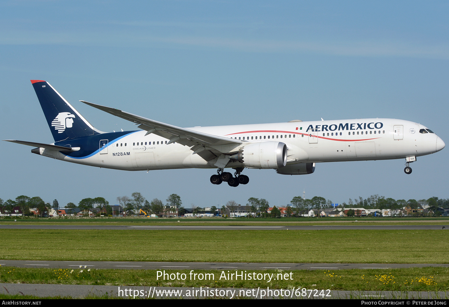 Aircraft Photo of N128AM | Boeing 787-9 Dreamliner | AeroMéxico | AirHistory.net #687242