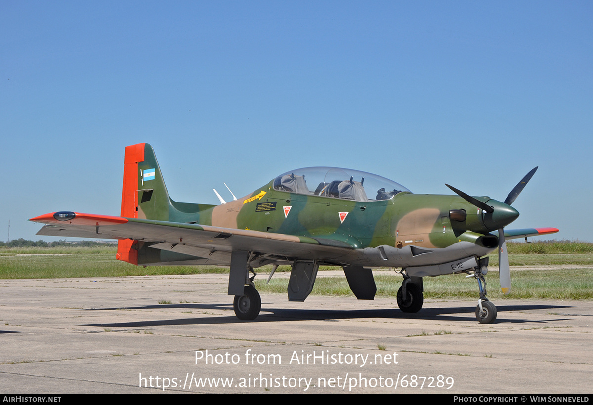 Aircraft Photo of E-112 | Embraer EMB-312A Tucano | Argentina - Air Force | AirHistory.net #687289