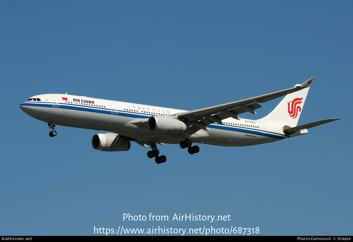 Aircraft Photo of B-5913 | Airbus A330-343E | Air China | AirHistory.net #687318