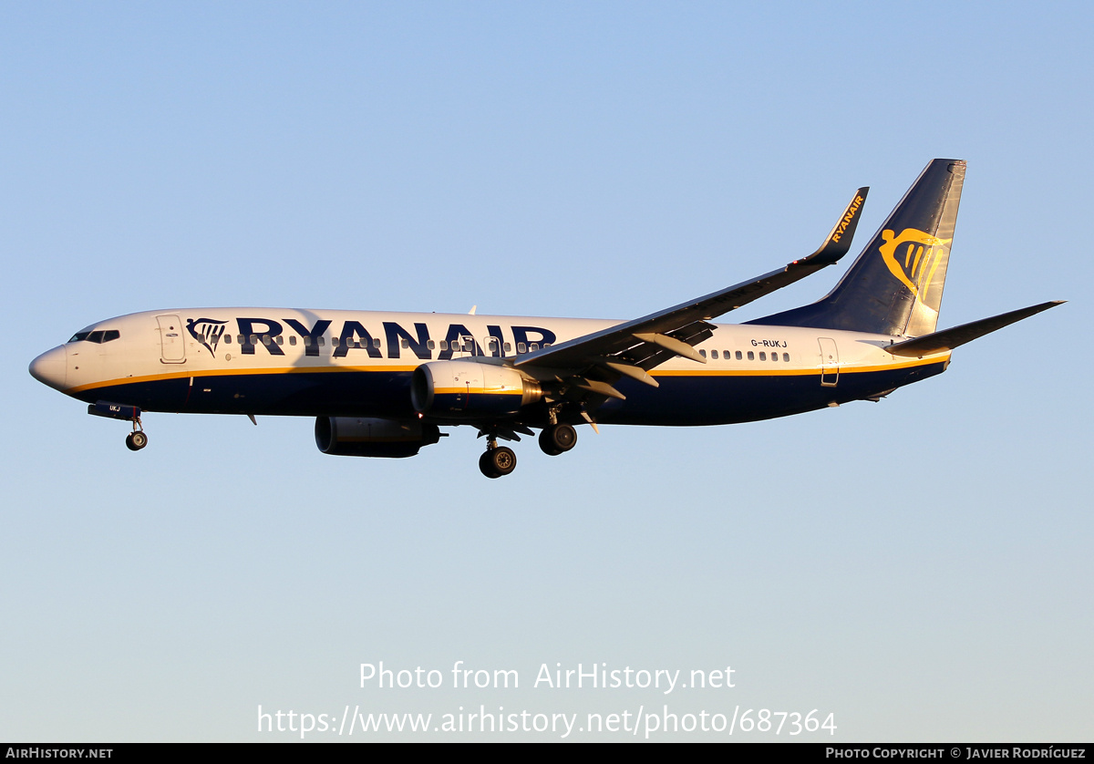 Aircraft Photo of G-RUKJ | Boeing 737-8AS | Ryanair | AirHistory.net #687364