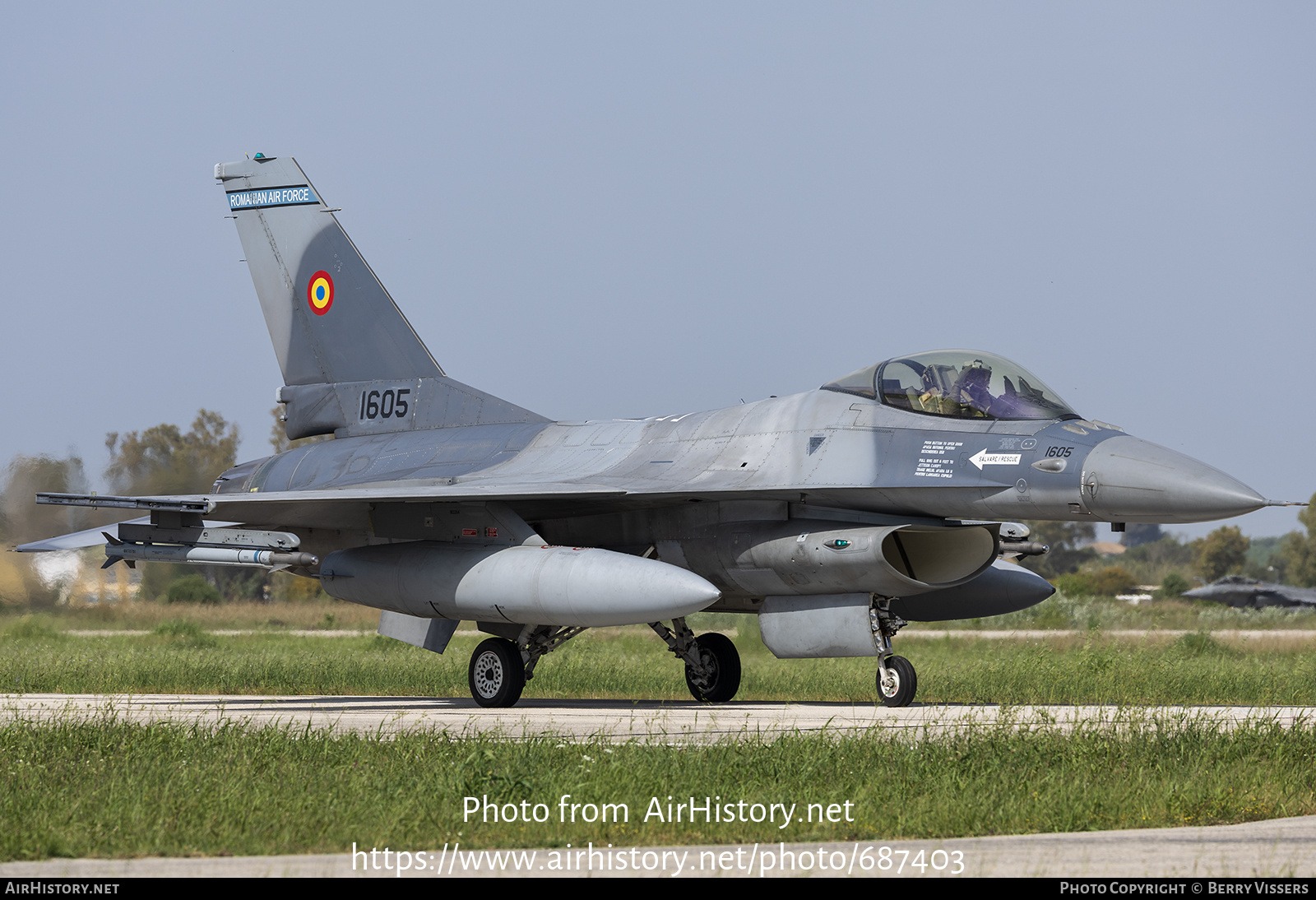 Aircraft Photo of 1605 | General Dynamics F-16AM Fighting Falcon | Romania - Air Force | AirHistory.net #687403