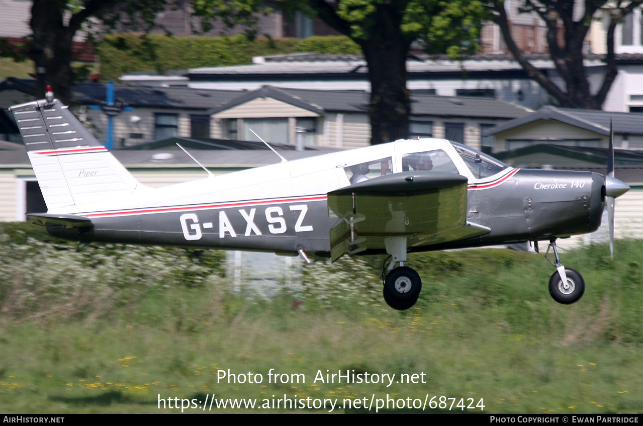 Aircraft Photo of G-AXSZ | Piper PA-28-140 Cherokee | AirHistory.net #687424