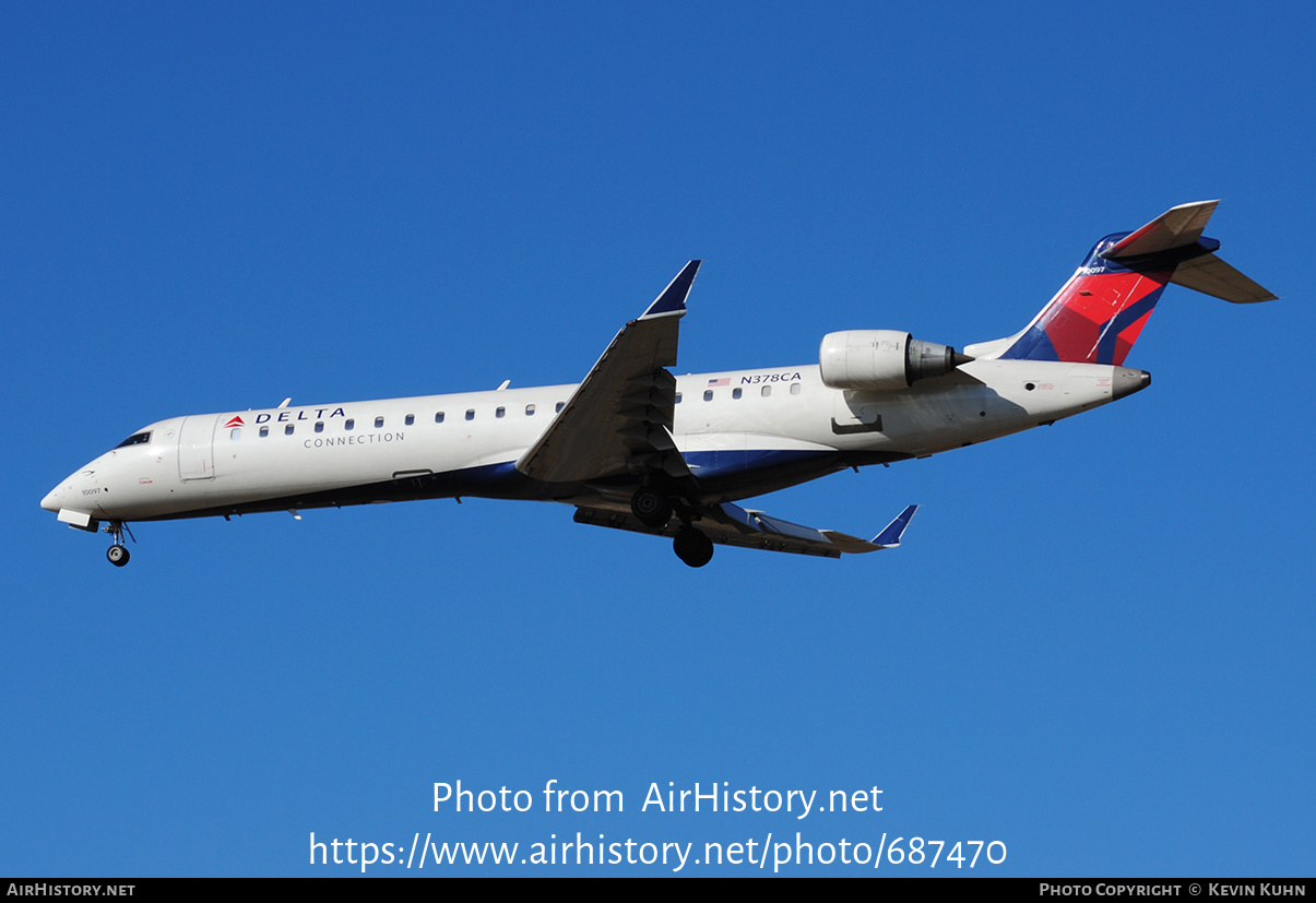 Aircraft Photo of N378CA | Bombardier CRJ-701ER (CL-600-2C10) | Delta Connection | AirHistory.net #687470