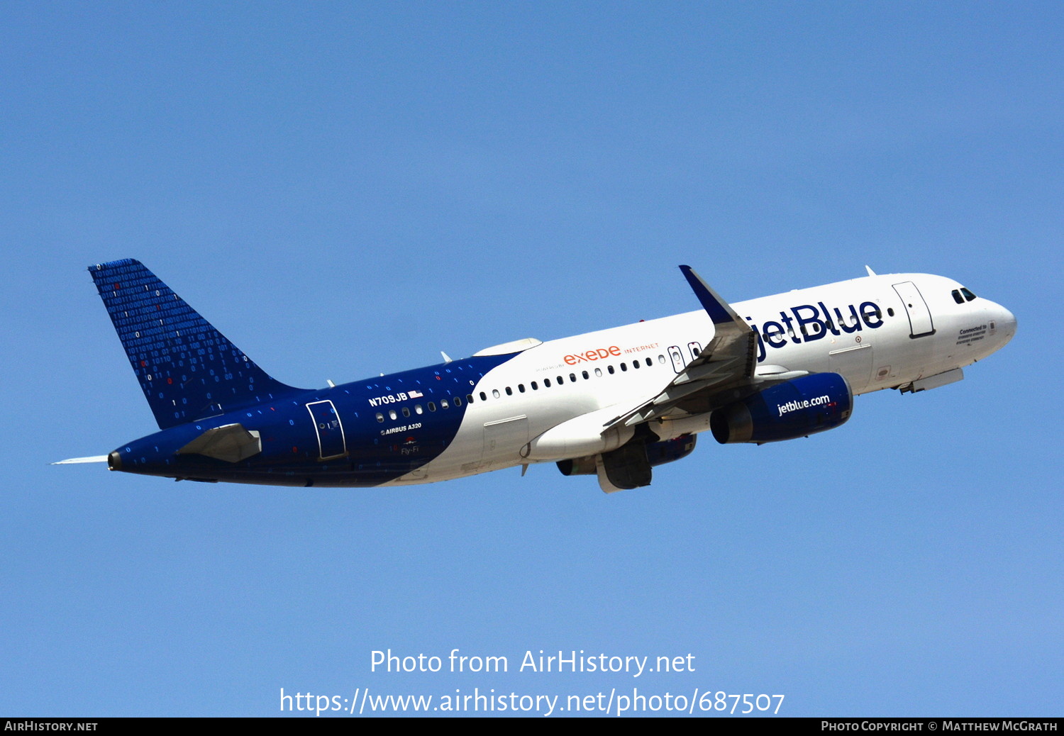 Aircraft Photo of N709JB | Airbus A320-232 | JetBlue Airways | AirHistory.net #687507