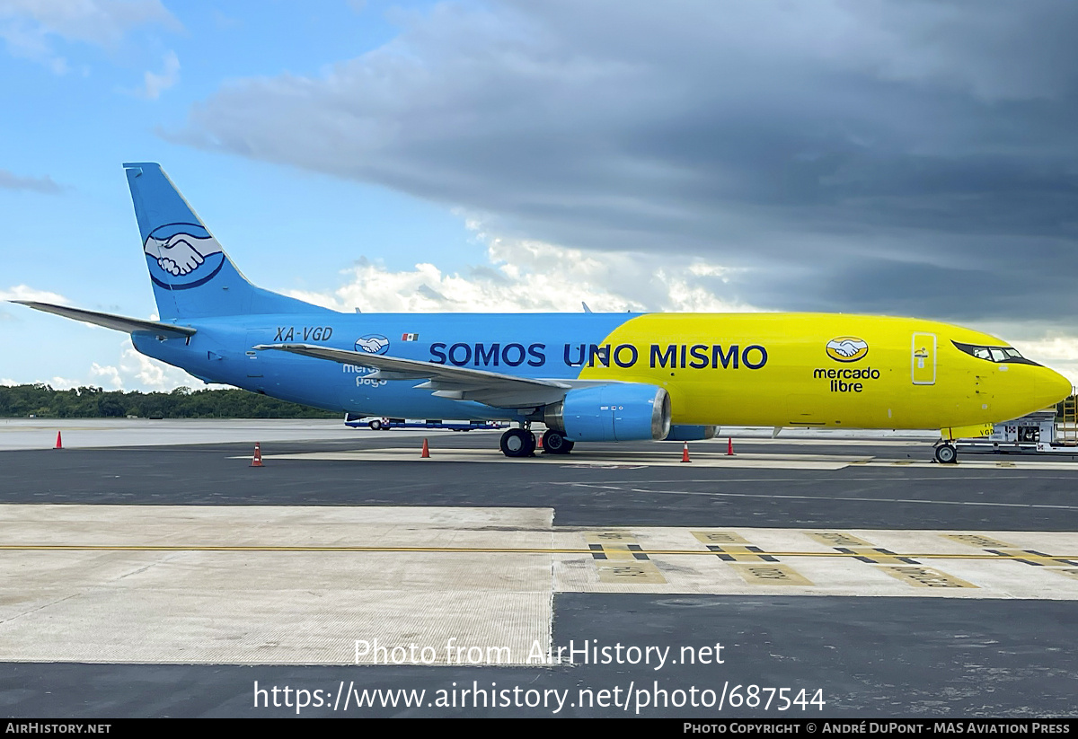 Aircraft Photo of XA-VGD | Boeing 737-448(SF) | Aeronaves TSM - Transportes Saltillo Monterrey | Mercado Libre Mercado Pago | AirHistory.net #687544