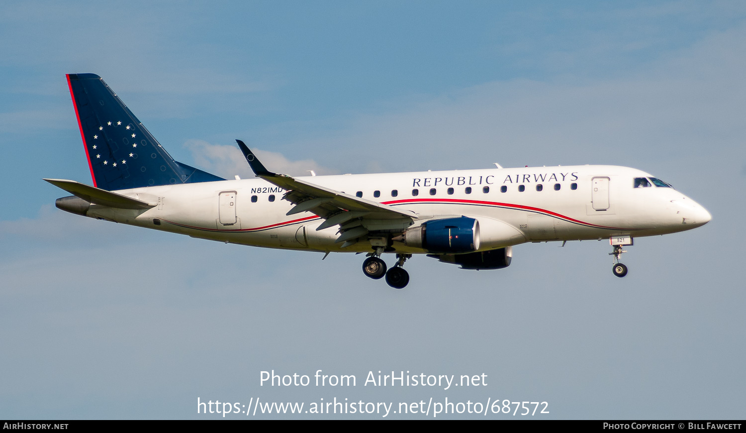 Aircraft Photo of N821MD | Embraer 170SU (ERJ-170-100SU) | Republic Airways | AirHistory.net #687572