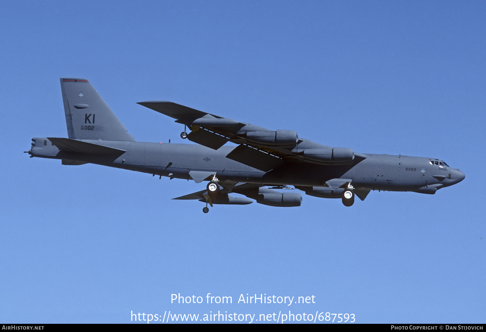 Aircraft Photo of 60-0002 / AF60-002 | Boeing B-52H Stratofortress | USA - Air Force | AirHistory.net #687593