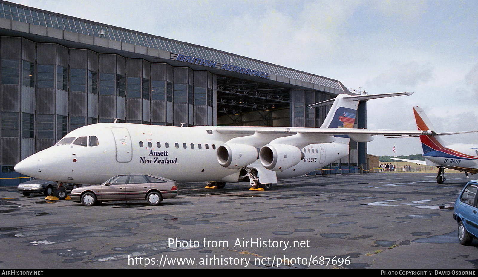 Aircraft Photo of G-LUXE | British Aerospace BAe-146-300 | Ansett New Zealand | AirHistory.net #687696