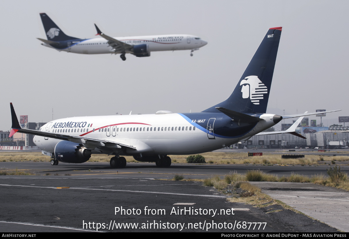 Aircraft Photo of XA-MAT | Boeing 737-8 Max 8 | AeroMéxico | AirHistory.net #687777