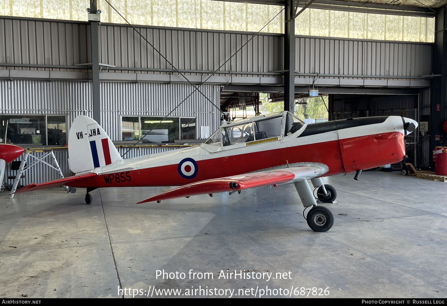 Aircraft Photo of VH-JHA / WP855 | De Havilland DHC-1 Chipmunk Mk10 | UK - Air Force | AirHistory.net #687826