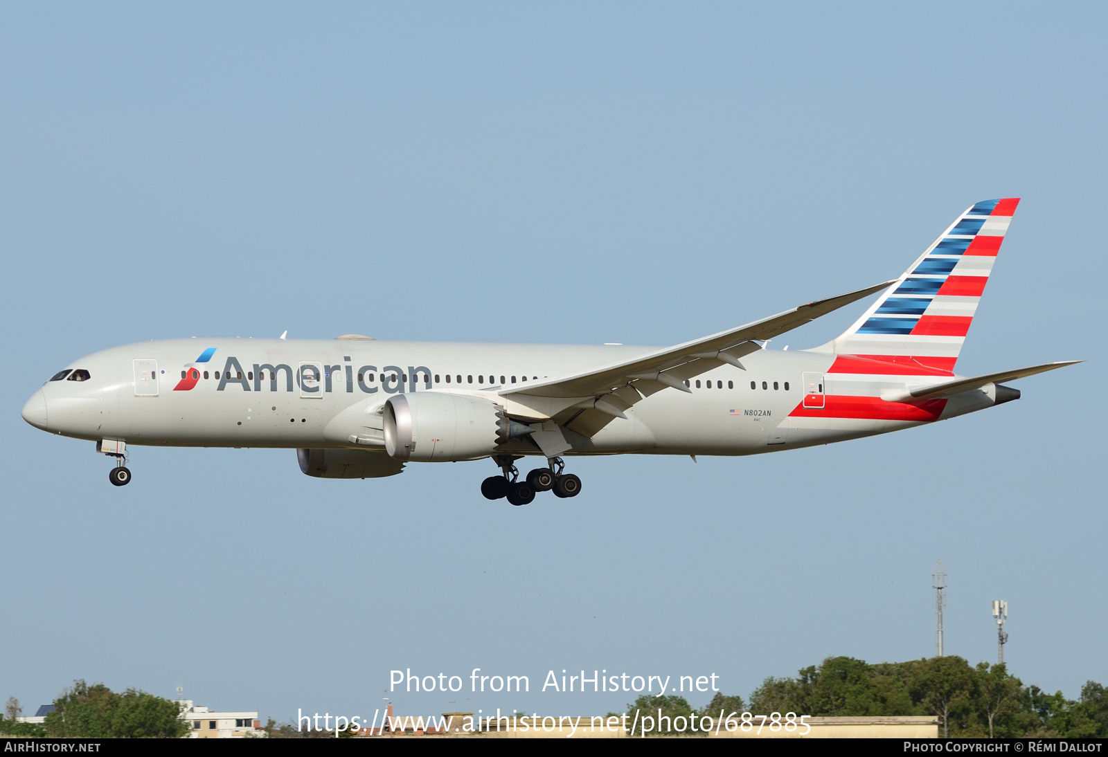 Aircraft Photo of N802AN | Boeing 787-8 Dreamliner | American Airlines | AirHistory.net #687885