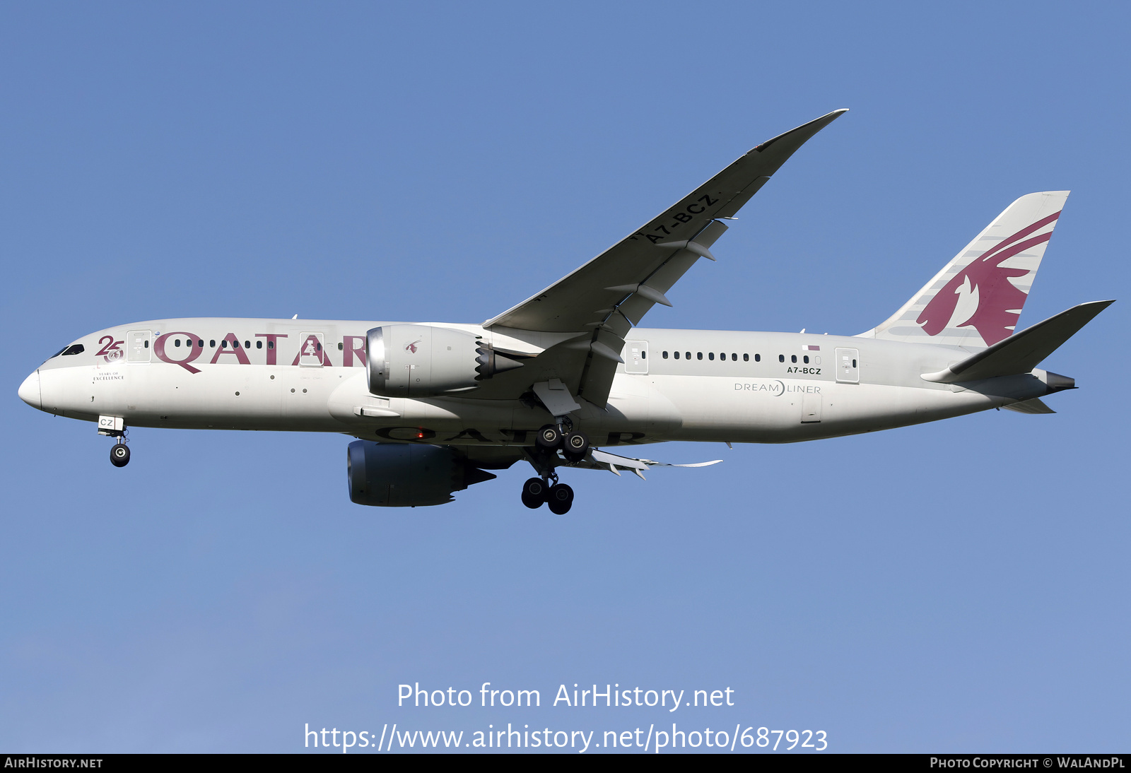 Aircraft Photo of A7-BCZ | Boeing 787-8 Dreamliner | Qatar Airways | AirHistory.net #687923
