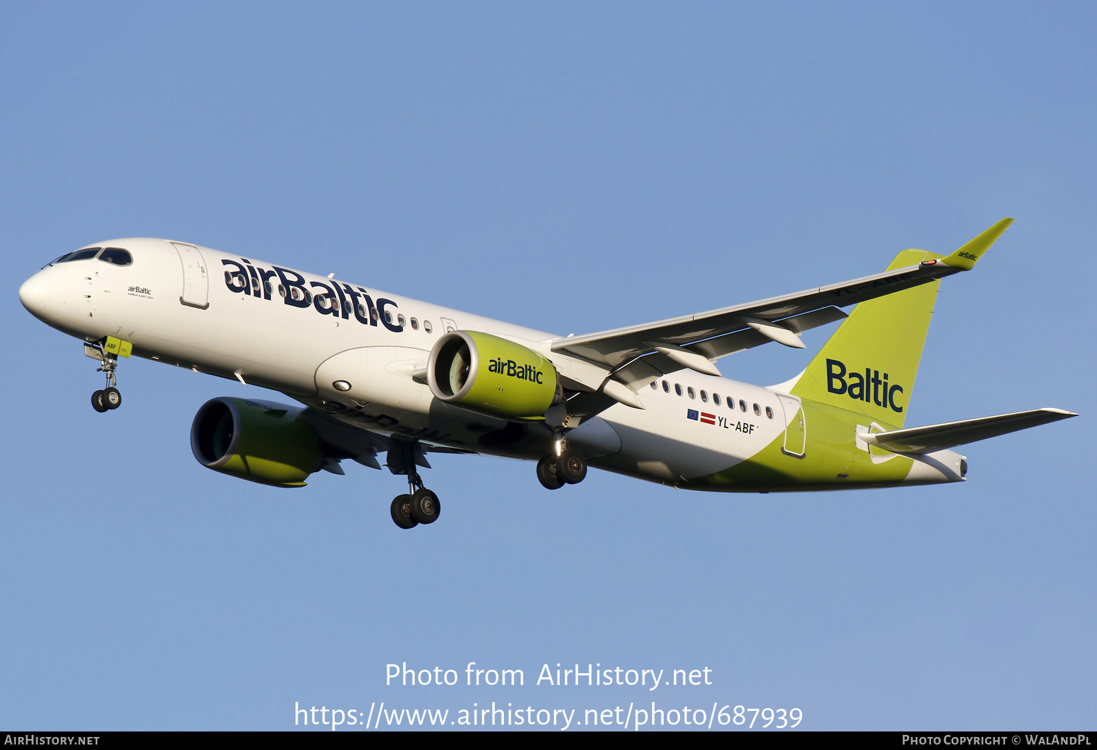 Aircraft Photo of YL-ABF | Airbus A220-371 (BD-500-1A11) | AirBaltic | AirHistory.net #687939