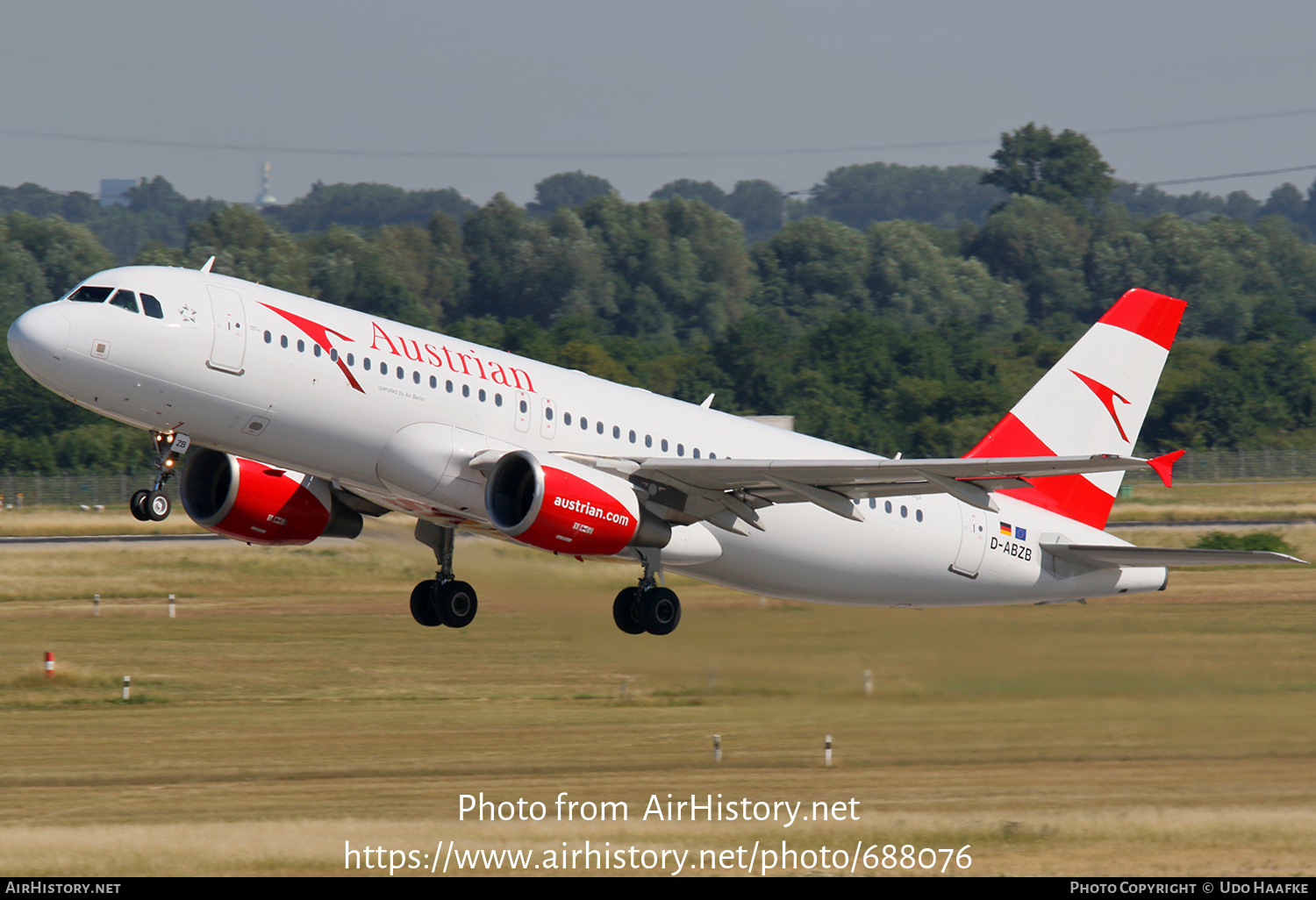 Aircraft Photo of D-ABZB | Airbus A320-216 | Austrian Airlines | AirHistory.net #688076