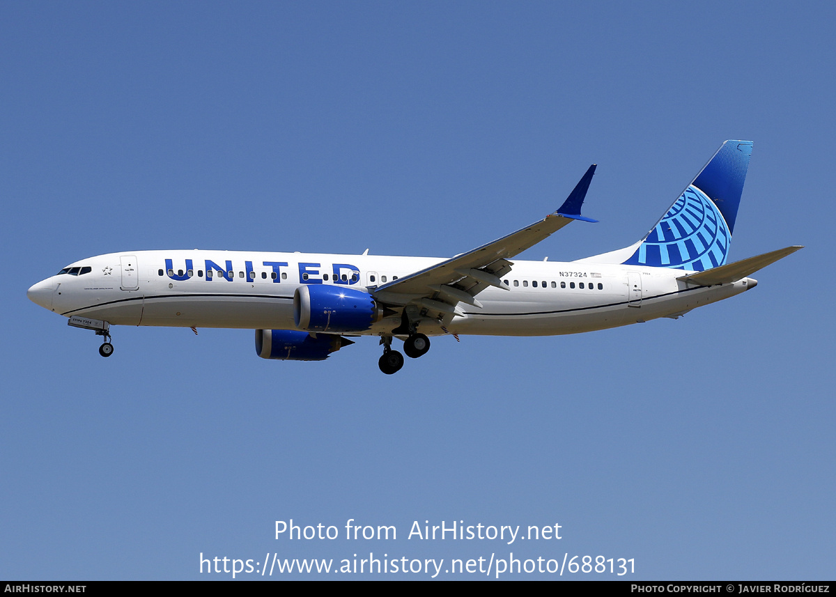 Aircraft Photo of N37324 | Boeing 737-8 Max 8 | United Airlines | AirHistory.net #688131