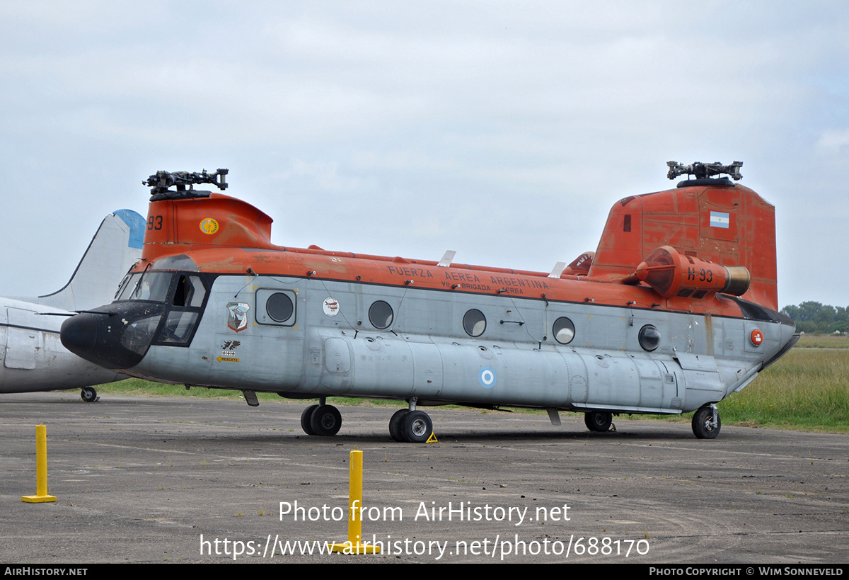 Aircraft Photo of H-93 | Boeing Vertol CH-47C Chinook | Argentina - Air Force | AirHistory.net #688170